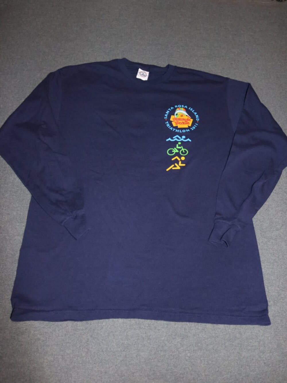 Santa Rosa Island Triathlon T-shirt Mens Large 2011 Pensacola Beach Florida